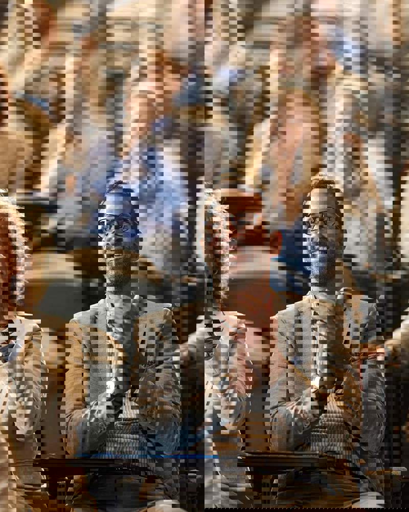 Man applauding