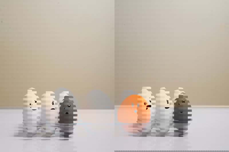 Eggs with faces